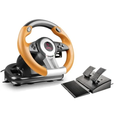 Imagen de Speedlink DRIFT O.Z. USB Volante para juegos de ordenador, color negro y naranja
