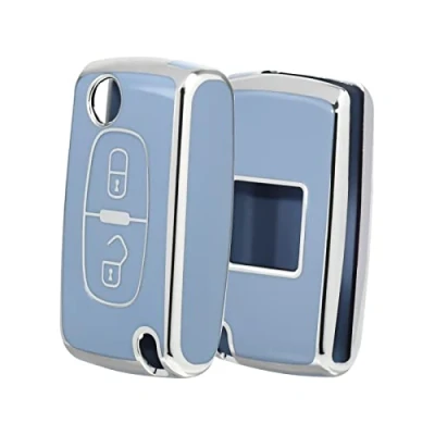 Imagen de Cover 2K OFFCURVE Funda Llave Coche Carcasa Llaves, TPU Mando para Citroen C1 C2 C3 C4 C5 Picasso Peugeot 107 206 207 307 308 406 407 607 2/3 Boutons