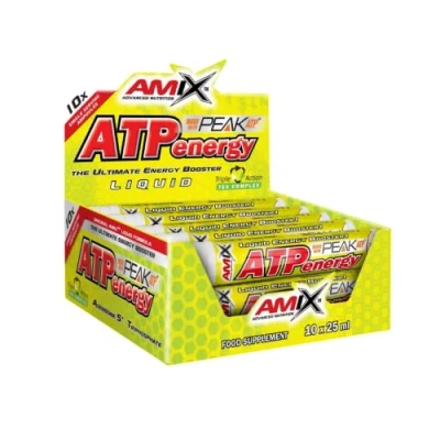 Imagen de AMIX Suplemento Deportivo ATP Energy Liquid 10 x 25 ml Ayuda a Desarrollar la Fuerza Reducir Fatiga y Restaura los Niveles de Sabor Naranja