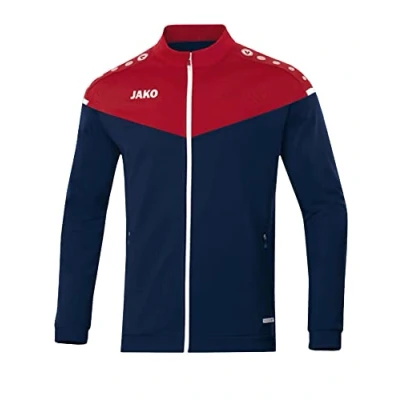 Imagen de JAKO Chaqueta de poliéster Champ 2.0 para Hombre, poliéster., 9320, azul marino/rojo, 4XL