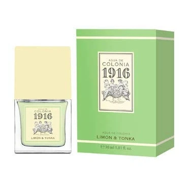 Imagen de 1916 Limón &amp; Tonka, Agua de Colonia Hombre y Mujer, 30 ml, Formato Viaje en Spray, Perfume Unisex, Eau Toilette Masculina Femenina, Fragancia Fresca, Cítrica Delicada, Aroma Larga Duración