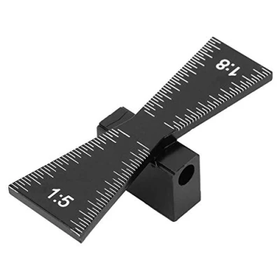 Imagen de Marcador de Cola Milano Aleación Aluminio, Herramienta Carpintería Calibre Milano, Regla Conexión Marcado Madera (1: 5 1: 8)