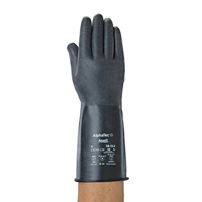 Imagen de Ansell ChemTek 38 514 Guantes butil, resistente a los productos quimicos () Paquete de 2, 9, 1