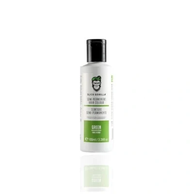 Imagen de Slick Gorilla Color de cabello VERDE semipermanente vegano y libre crueldad animal (3.38 Fl Oz, 100 ml VERDE)
