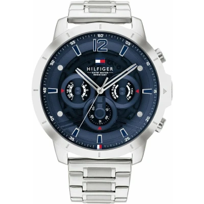 Imagen de Tommy Hilfiger Reloj Analógico de Cuarzo Multifunción para Hombre con Correa Acero Inoxidable Plateada 1710492