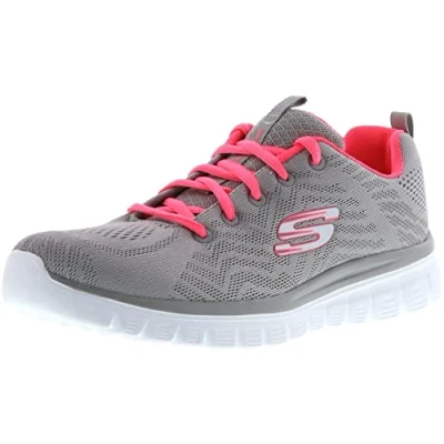 Imagen de Skechers Graceful Get Connected, Zapatillas Mujer, Gray Mesh Coral Trim, 42 EU
