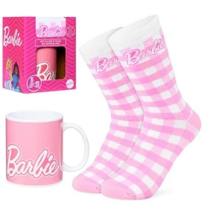 Imagen de Barbie Set de Taza y Calcetines Navideños para Mujer Regalos Mujeres