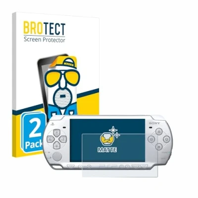 Imagen de BROTECT Protector Pantalla Anti Reflejos para Sony PSP 2004 (2 Unidades) Película Mate Huellas