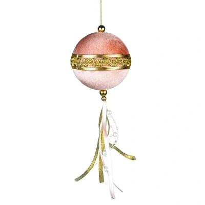 Imagen de Bolas Decorativas de Color Rosa Claro 9 cm para Colgar en el árbol Navidad, Adornos Decorativos Festivos, con temática Cuento Hadas, Colgante Navidad