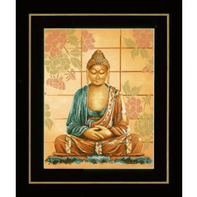 Imagen de LANARTE Kits De Punto Cruz Contado Completo Arte Pared DIY Buda Set Manualidades Adultos Decoracion Salon Creativo Regalo ca. 39 x 49 cm Cross Stitch Embroidery