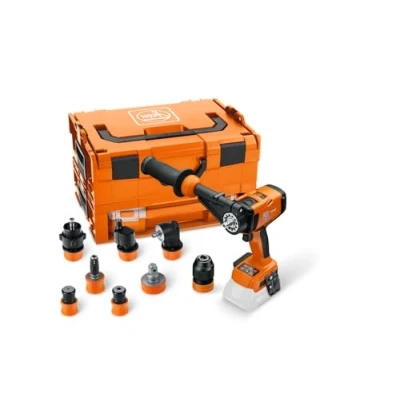 Imagen de FEIN Taladro Atornillador a Batería ASCM18 4 QM AS QuickIN Top Set, vel., Motor sin Escobillas e interfaz QuickIN, con 7 accesorios de cambio rápido maletín i BOXX,sin y cargador