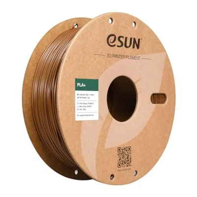 Imagen de eSUN Filamento PLA+ 1.75mm, Mejorado Tenacidad Impresora 3D PLA Plus, Precisión Dimensional +/ 0.03mm, 1KG Carrete (2.2 LBS) para de Impresión 3D, Marrón