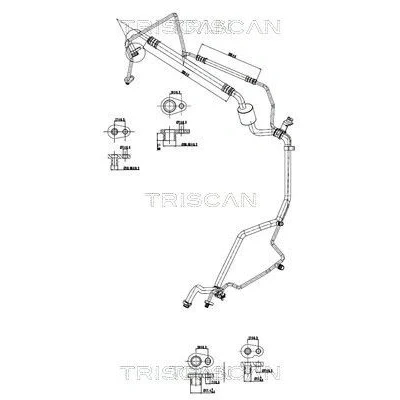 Imagen de TRISCAN 9010 28089 Tubería de baja/alta presión, aire acondicionado condensador a evaporador, evaporador compresor climatización