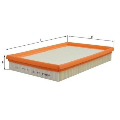 Imagen de MAHLE ORIGINAL LX 430 Filtro de aire 41,9 184 285,0 Cartucho filtrante OPEL: Calibra A, Vectra B Berlina, Corsa A CC