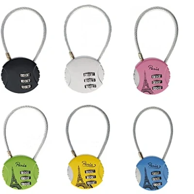Imagen de Candados De Combinación, 6 Piezas Candado Combinacion Colores, para Bolsa Viaje, Equipaje, Numerico 3 Digitos, Maletas, Taquillas, Gimnasios(6 Colores)