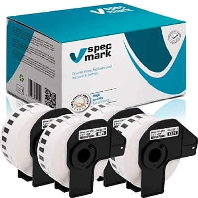 Imagen de specmark 4 rollos de etiquetas continuas compatibles con Brother DK 22210, 29 mm x 30,48 m, para todas las impresoras QL: QL 570, 700 y 800