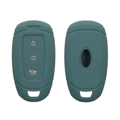 Imagen de kwmobile Funda Compatible con Hyundai Kia Llave de Coche Keyless Go 3 Botones Carcasa Protectora Silicona para Case en Noche ártica