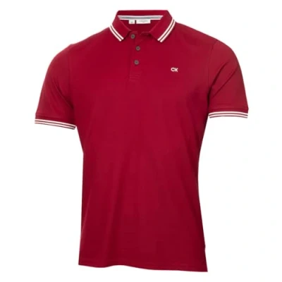 Imagen de Calvin Klein Polo Golf Cuello Acanalado Campus Hombre Punta Burdeos M