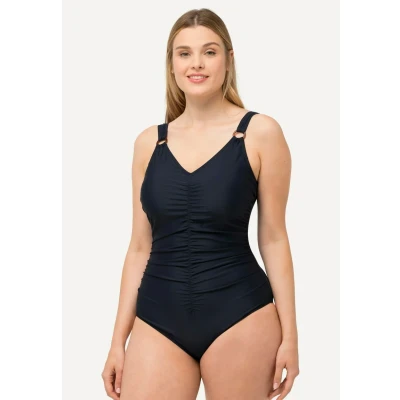 Imagen de Ulla Popken Bañador Wiebke Frente Traje de baño una Sola Pieza, Negro, 0 para Mujer
