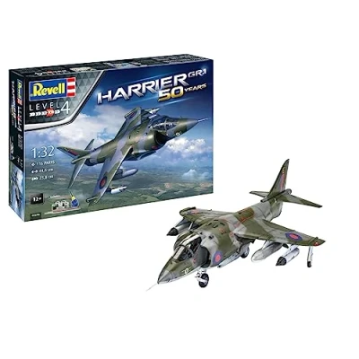 Imagen de Revell GmbH 05690 5690 Hawker Harrier GR Mk.1 Kit de regalo, multicolor, Escala 1:32