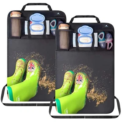Imagen de Termichy Protector del Asiento para coche Funda Trasera con Protección de Ruedas Organizador Trasero (B 2PC)