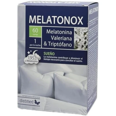Imagen de DIETMED MELATONOX 60 Comprimidos Melatonina, Valeriana y Triptofano