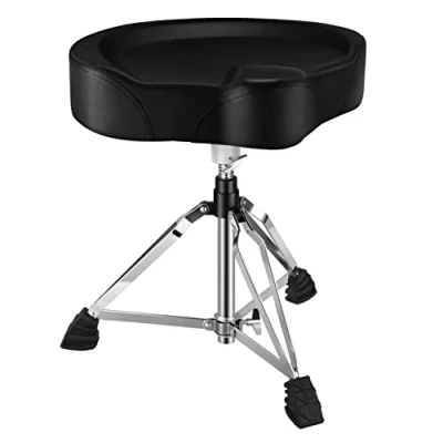 Imagen de Donner Taburete Ajustable para batería, Silla Acolchada batería de Estilo Motorista conciertos