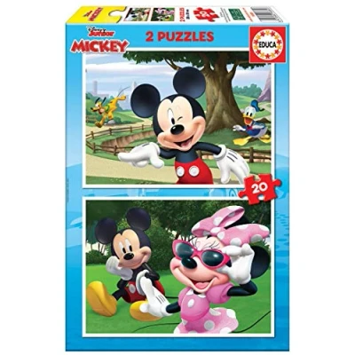 Imagen de Educa Set con 2 Puzzles Infantiles de 20 Piezas Las imágenes Mickey y Sus Amigos. A Partir 3 4 5 6 años (18884)