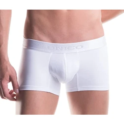 Imagen de Unico Mundo Cristalino Pantalones Cortos de Microfibra para Hombre, Color Blanco, M