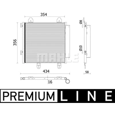 Imagen de MAHLE ORIGINAL AC 897 000P Condensador con secador 10 8 356 R 1234yf
