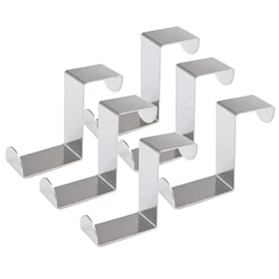 Imagen de FOCCTS 6PCS Ganchos Reversibles para Puerta,Gancho Puerta,Colgador Puerta,Ganchos Puerta Percha,Perchero Puerta,Percha Puerta,Perchas Puertas Colgar,para Cocina, Dormitorio,Gabinete,Cajón
