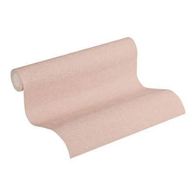Imagen de Papel pintado Liso New Walls Uni A.S. Création tejido no 10.05 m x 0.53 Rosa Fabricado en Alemania 374301 37430 1