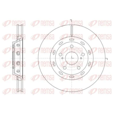 Imagen de REMSA Disco de freno Eje delantero 324, 0mm 28mm 5 ventilado 61968.10 435120T010 Discos freno,