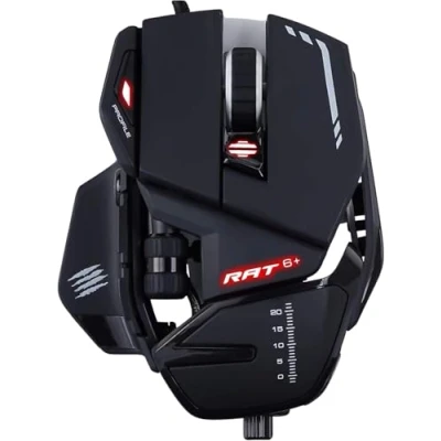 Imagen de Mad Catz R.A.T. 6+ Ratón (mano derecha, Óptico, USB, 12000 DPI, pps, Negro)
