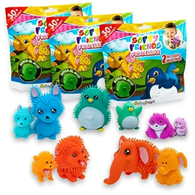 Imagen de #sbabam, Softy Friends Fratellini Juegos para Niños de Quiosco, Juguetes Squishy Niños, Juego Animales Pack 3 Piezas, Regalo Niño Cachorros, a Partir años
