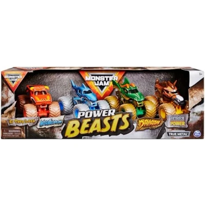 Imagen de Monster Jam Coches Truck Pack MUTT 4 Camiones Metálicos a Escala 1:64 6053860 Juguetes Niños 3 años +