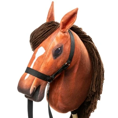 Imagen de SKIPPI Hobby Horse Ámbar, Gran Caballo A3, de Palo con Halter y Riendas en el Set, Horsing, Regalo para una Niña, un Niño