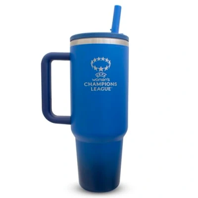 Imagen de UEFA Petaca térmica de la Liga Campeones para mujer, 1,13 L, producto oficial UWCL, frío o caliente, botella agua con pajilla, asa y tapa, gran idea regalo fútbol americano