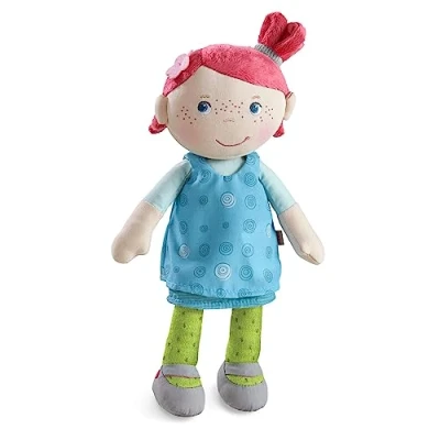 Imagen de HABA Snug Up Philine muñeca Suave de 10 Pulgadas, Lavable a máquina, bebé para niños 18 Meses en adelante