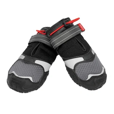 Imagen de Kurgo Blaze Cross Dog Zapatos para Perros Todo el Año, Protectores de Patas Perros, Resistente al Agua, Reflectante, Antideslizante Incluye 2 Negro/Rojo M