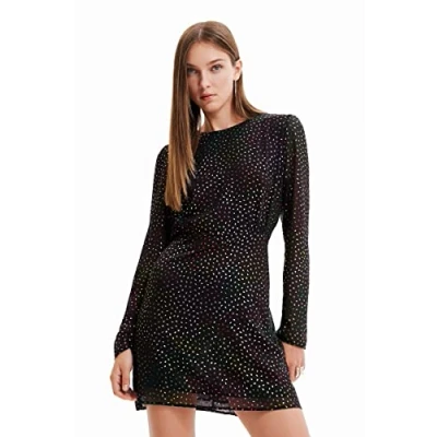 Imagen de Desigual Vest_lensy 2000 Black Vestido Informal, Negro, S Mujeres