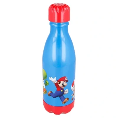 Imagen de Botella de agua infantil reutilizable plástico libre BPA 560 ml Super Mario