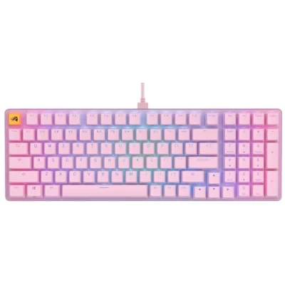 Imagen de Glorious gaming GMMK 2 Full Size (96%) Teclado mecánico, carcasa de aluminio, personalizable, keycaps dobles, switches Fox, RGB, distribuciones QWERTY estadounidense Rosa