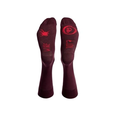 Imagen de Dedoles Calcetines Unisex Hombre Mujer y Niños Algodón muchos diseños divertidos diferente izquierda derecha, color: Rojo, diseño: Hora del vino, tamaño: 39 42