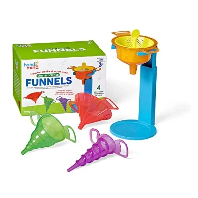 Imagen de Learning Resources 95815 Set de embudos para científicos Principiantes, Instrumentos Laboratorio, 3+ años, Colar, colador Arena, Juguetes la Mesa Agua (95815)