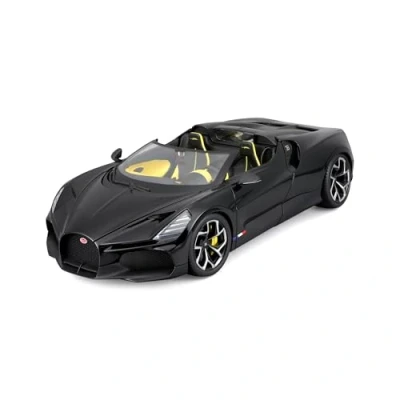 Imagen de Bburago Bugatti Mistral: Modelo de Coche a Escala 1:18, Puertas y capó móviles, Negro (18 11051BK)