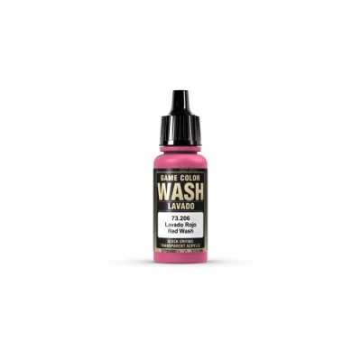 Imagen de Vallejo Game Color Wash Pintura acrílica Transparente de Secado rápido, 17 ml, Rojo, (Paquete 1) (73206)