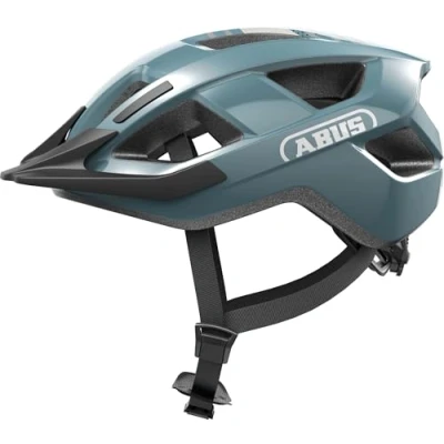 Imagen de ABUS Aduro 3.0 LED casco de ciclismo, urbano deportivo en un diseño elegante para el día a y excursiones deportivas, con luz trasera, hombres mujeres, talla M, azul