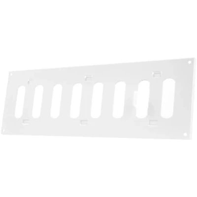 Imagen de Vent Systems rejilla de ventilación ajustable 300 x 100 mm, color blanco, con insectos. Apto para uso interior y exterior. No incluye tornillos. 300x100mm