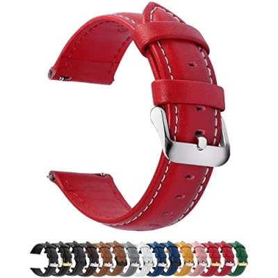 Imagen de Fullmosa Axus Correa Piel Para Reloj,Correa/Banda/Pulsera/Strap 14mm 16mm 18mm 19mm 20mm 22mm 24mm Samsung Galaxy Watch 5/4/3,Huawei GT2,Garmin